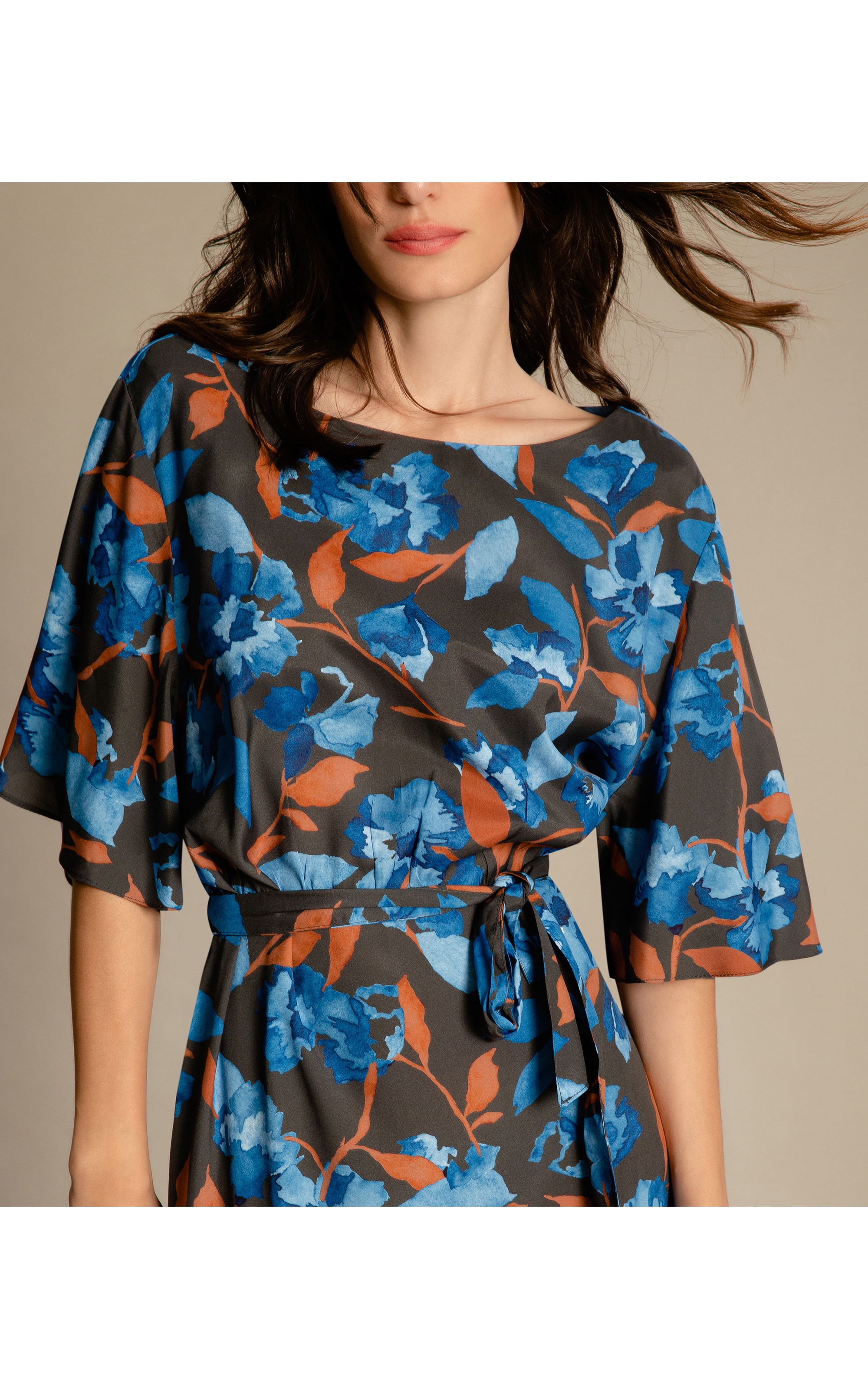 Vestido Vita Viscose Est Bach Charcoal