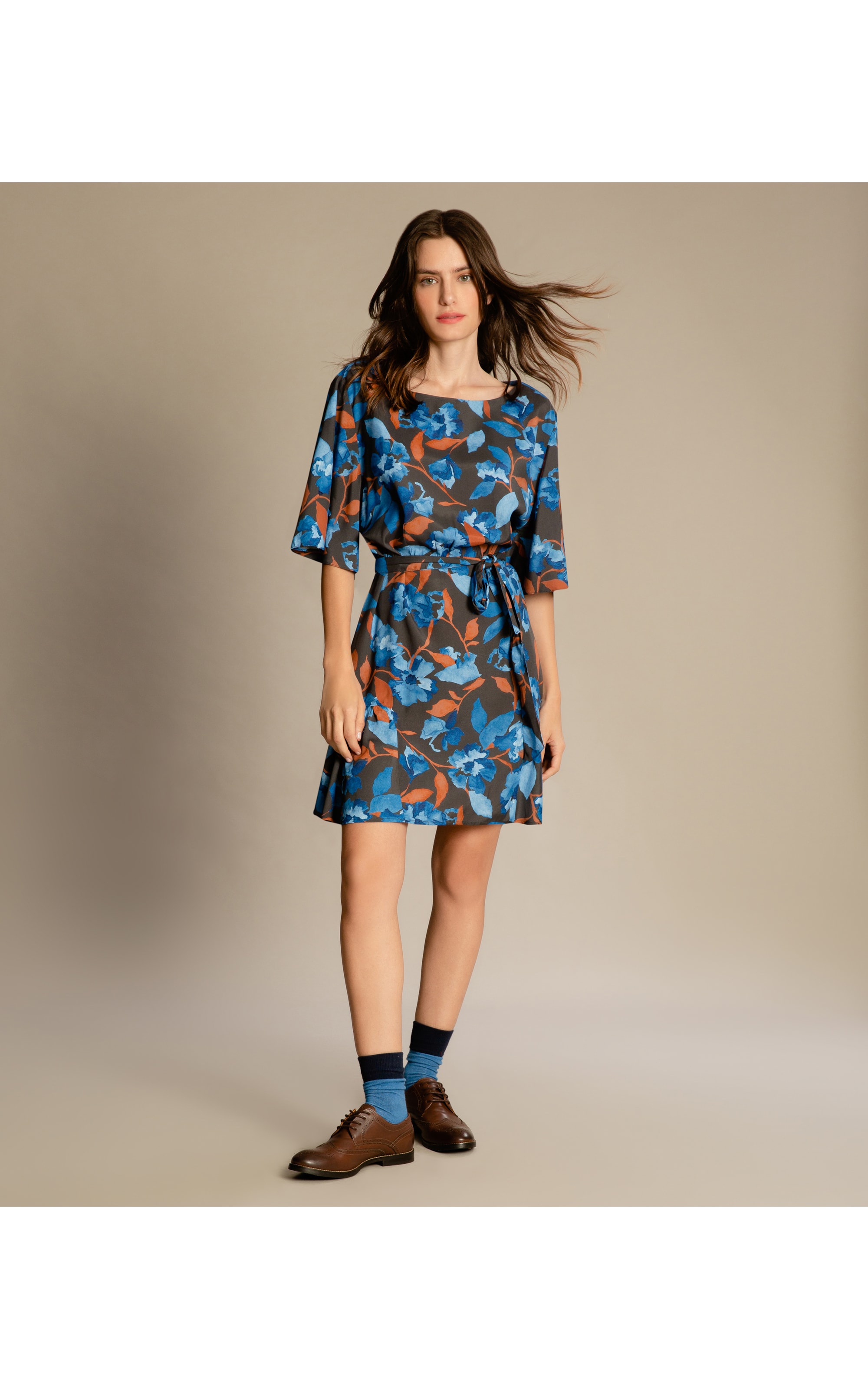 Vestido Vita Viscose Est Bach Charcoal