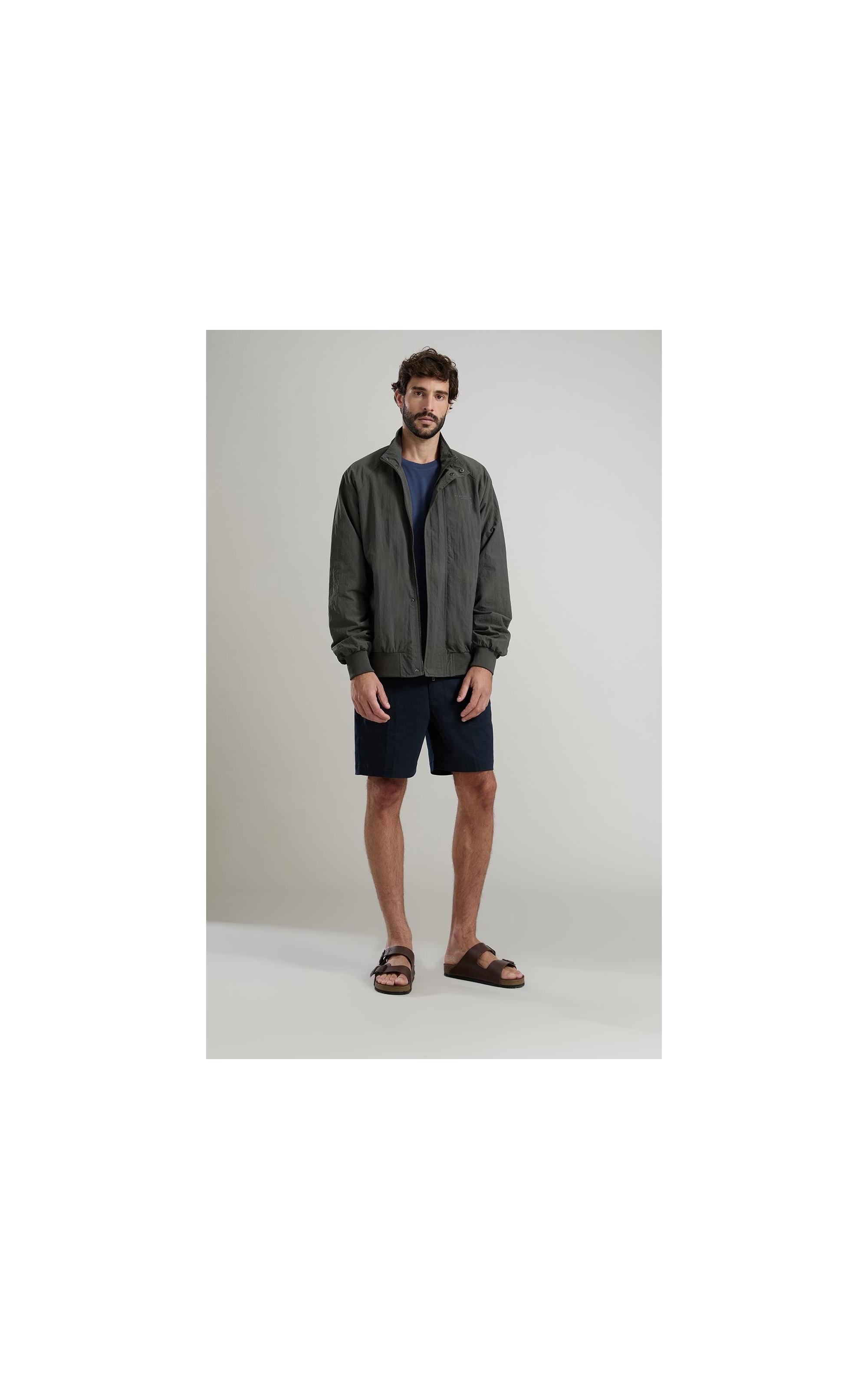 Windbreaker Manga Raglan Verde Army